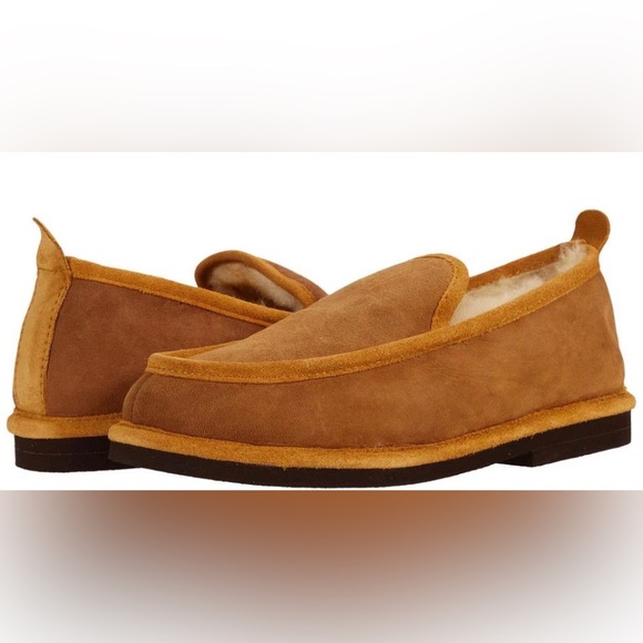 L.L. Bean Other - LL. Bean Tan Suede Wicked Good Slippers‎ with Sheepskin Shearling Lining Sz. 10